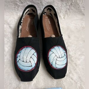 Toms custome one of a kind hand painted volleyball shoes